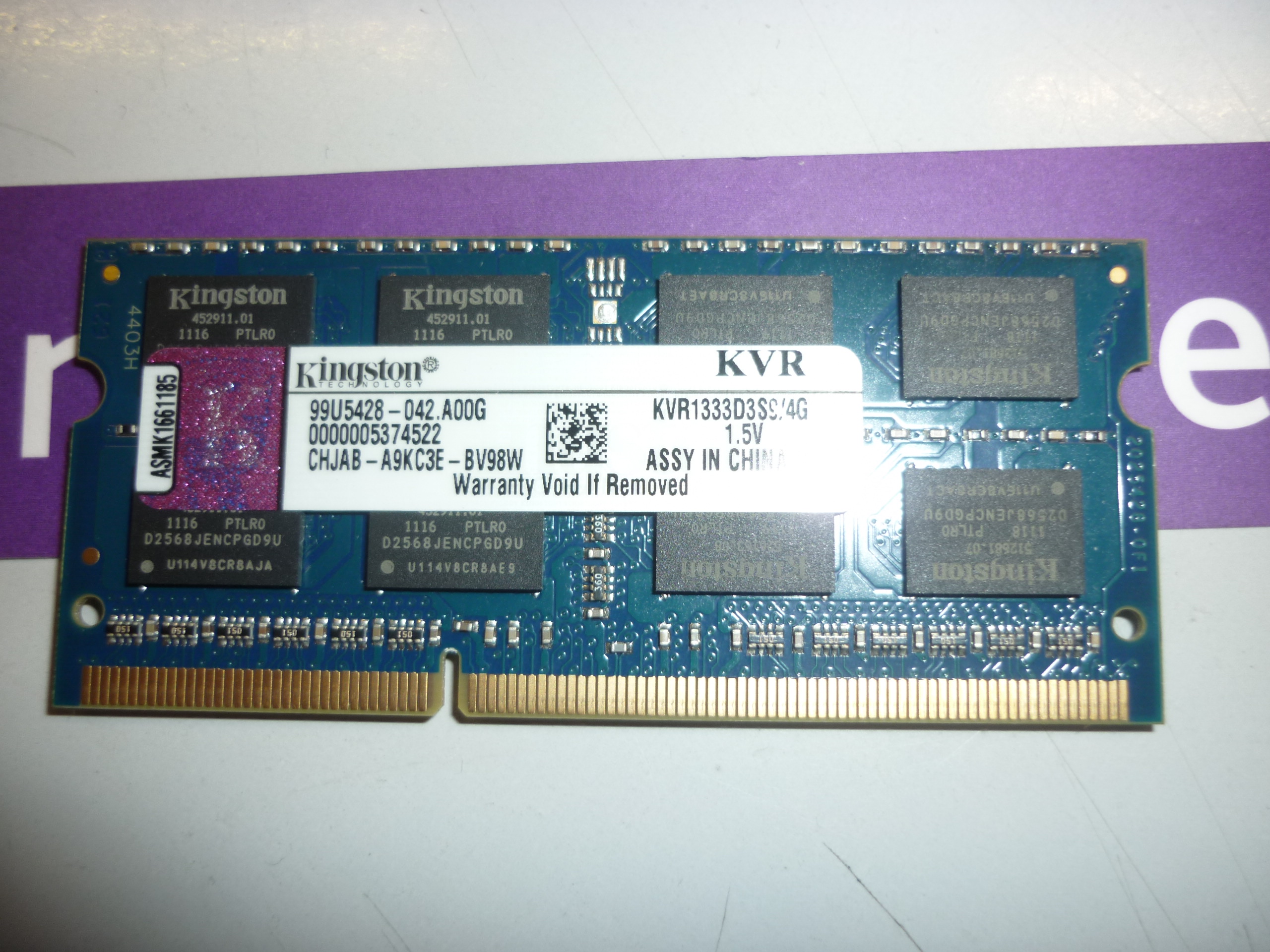 DDR3 4G PC3-10600 /  1333