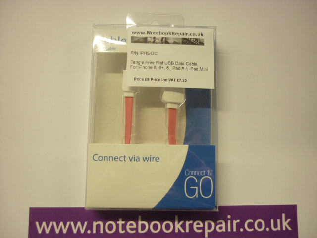 USB Cable In Pink For iPhone 5, 6, 6+, iPad Air And iPad Mini
