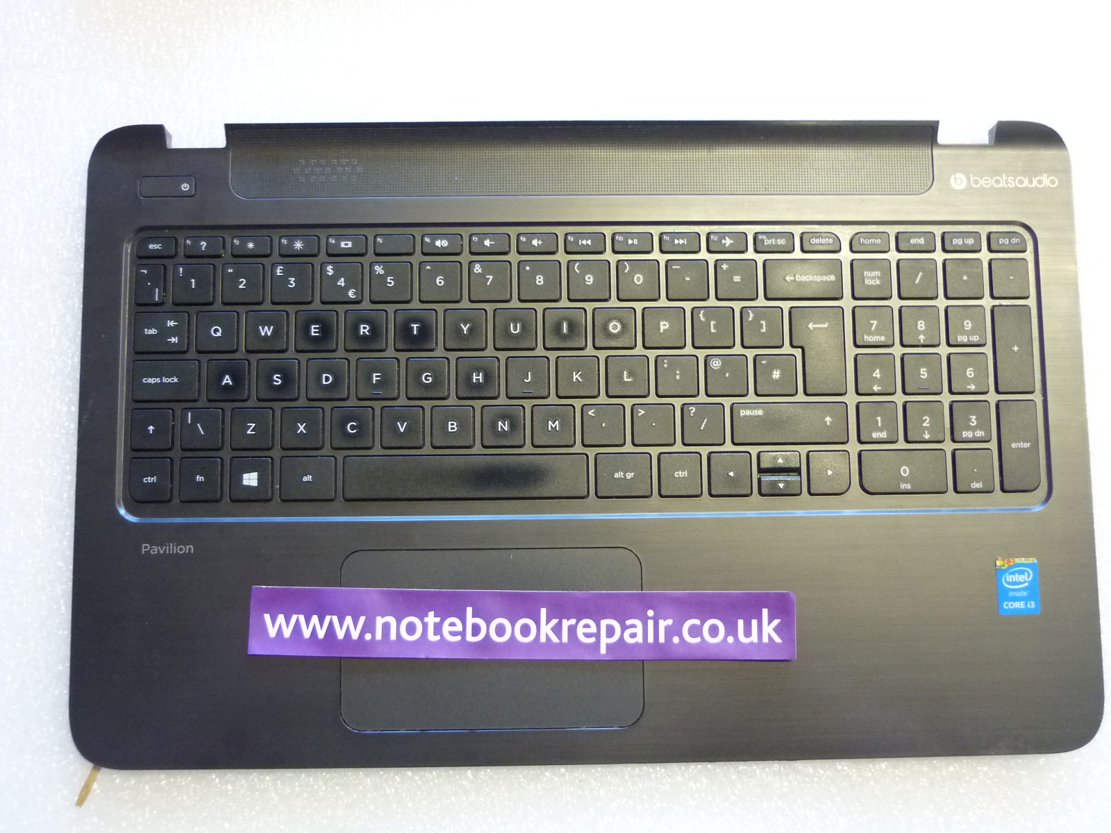 HP Pavilion P15 Palmrest UK Keyboard and trackpad EAY1400301