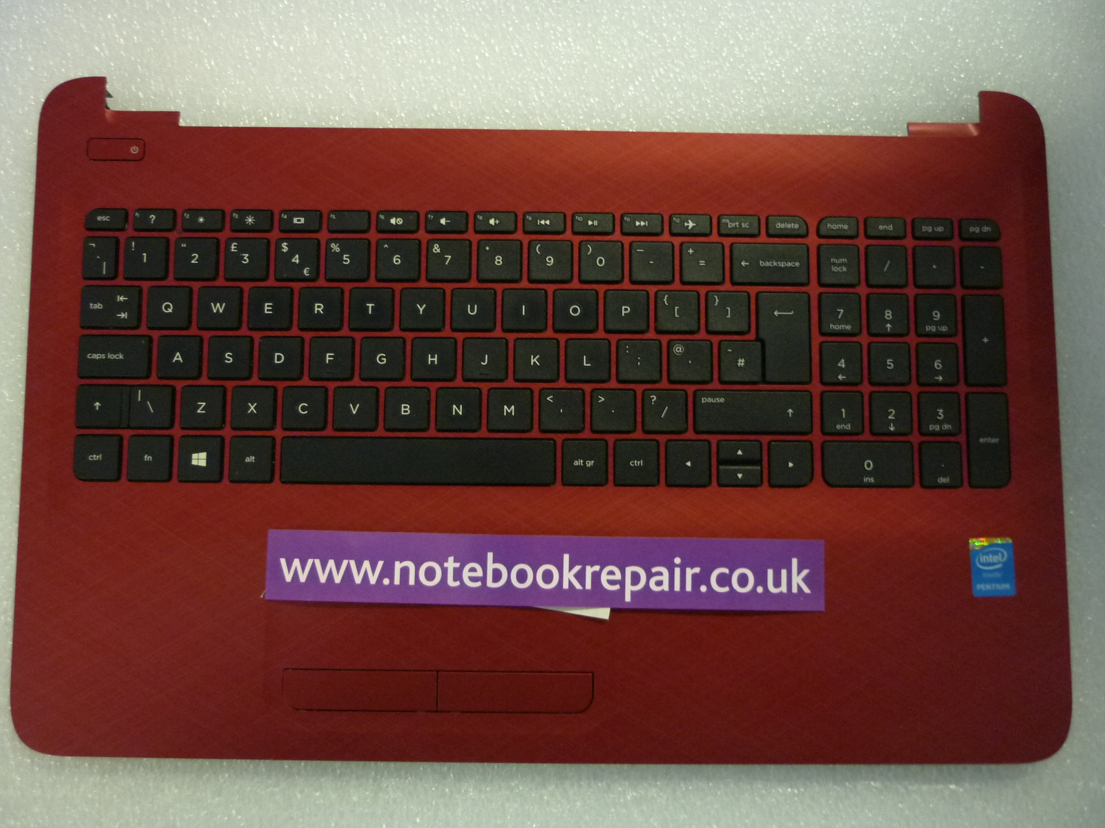 HP 15-AC PALMREST KEYBOARD TOP CHASSIS COVER RED AP1EM000322